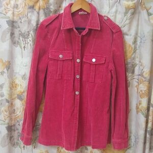 BiBi Red Corduroy Shacket